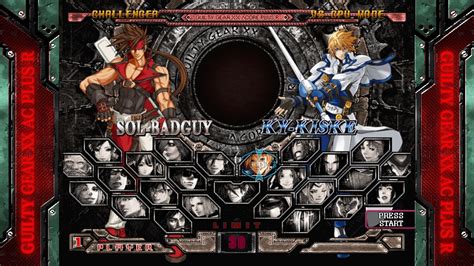 guilty gear xx accent core plus r characters